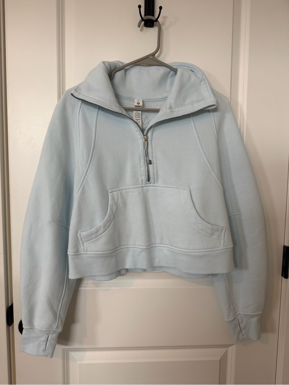 Lululemon Light Blue Half-Zip Pullover Sweatshirt